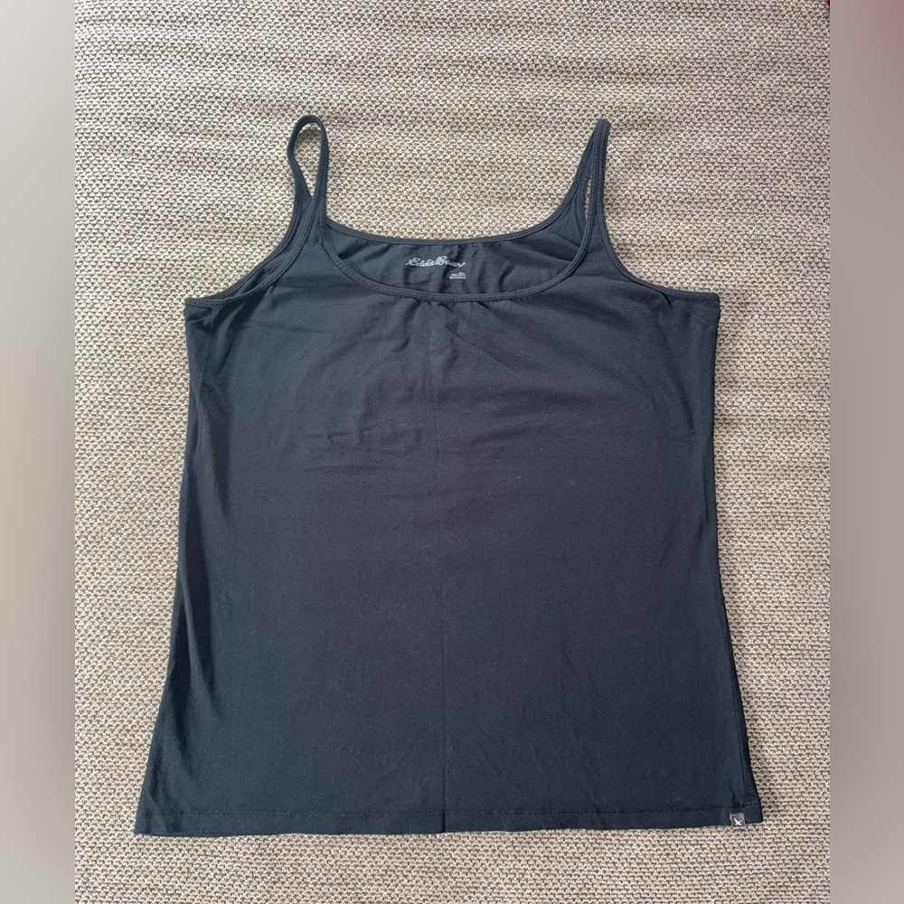 Eddie Bauer Black Fitted Sleeveless Tank Top
